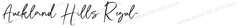 Auckland Hills Regul字体转换